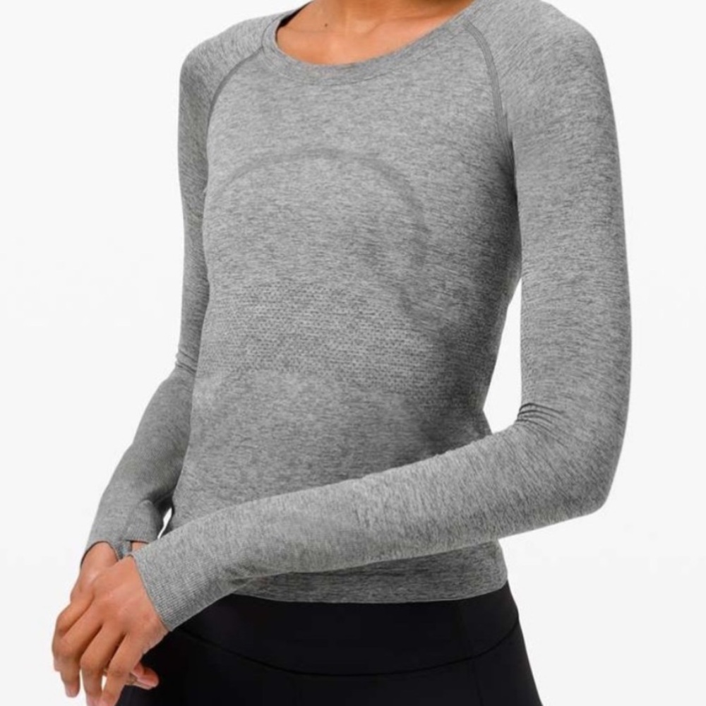 lululemon athletica gray Long Sleeve Top